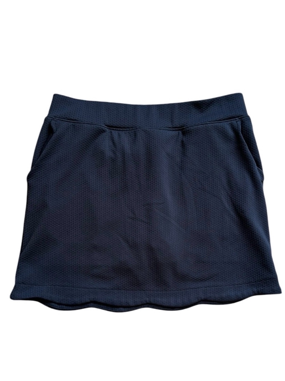 PEBBLE BEACH black stretch scalloped hem skort with pockets size Medium